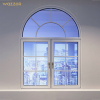 Ventana Francesa de Aluminio WAZZOR con Certificación NFRC, Profundidad de Marco de 80 mm, Diseño Delgado para Villas Modernas Minimalistas