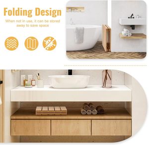 Tapis de bain pliable en bambou antidérapant, tapis de douche en bois, tapis de salle de bain à séchage rapide, imperméable, pour usage intérieur et extérieur près de la <span class=keywords><strong>piscine</strong></span> et de la baignoire - Product Image 2