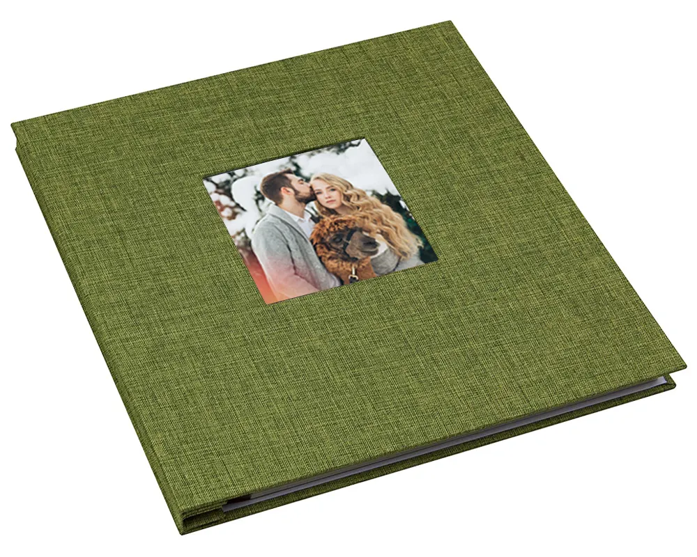 Hot sale linen post bound wedding self adhesive sheets photo album