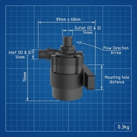 Pompe à eau submersible sans balais à onde sinusoïdale ZKSJ DC45D 24V 1350L/H 9M de hauteur de refoulement IP68 ≤35dB pour circulation solaire en aquarium