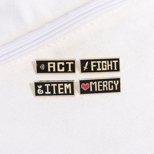 Zwart Tekstkader Email Broche Mode Kleding Accessoires Slogan Rugzak Badge Cadeau - Product Image 4