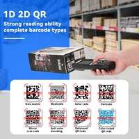 Lecteur de codes-barres 1D et 2D JR RF4000 1400 mAh grande capacité, compatible avec plusieurs systèmes, collecteur de données de codes QR sans fil