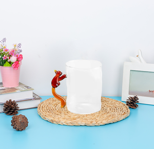 Wholesale Customized clear Glass Drinking Cup <strong>Mug</strong> with Squirrel Handle - Product Image 4