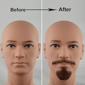 <span class=keywords><strong>Bigote</strong></span> Falso para Hombre, Barba Realista, Pelo Facial de Encaje, Barba de Cabra para Disfraces, Fiesta de Halloween, Cosplay Divertido - Product Image 4