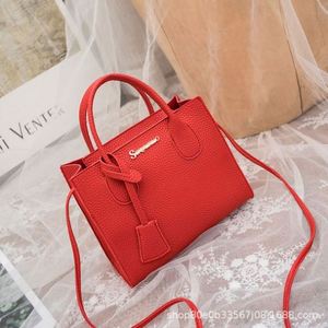 Solid Color Lychee Grain PU Fashion Ladies <b>Handbags</b> Single-shoulder Crossbody Handheld Triple-use Satchel Open Portable Leisure - Product Image 4