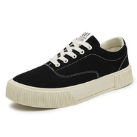 Nouvelles Chaussures en Toile Tendance et Polyvalentes, Basses à Lacets, Respirantes, Décontractées, avec Design Simple Effet Gâteau Éponge, pour Été, Automne, Hiver