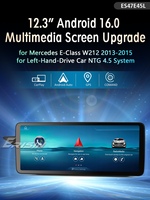 Autoradio Android 16 de 12,3 pouces pour Mercedes Classe E W212 S212 2013-2015 NTG 4.5 CarPlay sans fil Android Auto 4G DSP 8 Go 128 Go