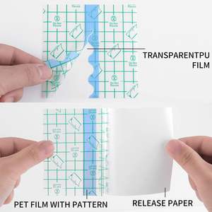 医療用クラスI防水接着PU包帯 透明ストレッチタトゥーアフターケア保護フィルムドレッシング創傷被覆材 CE - Product Image 3