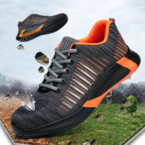 Chaussures de sécurité montantes toutes saisons respirantes avec embout en acier anti-choc et anti-perforation pour travaux de construction et d'entrepôt - Product Image 5