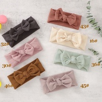 Headband Bayi Organik Katun Elastis Warna Solid Super Lembut NB-12M