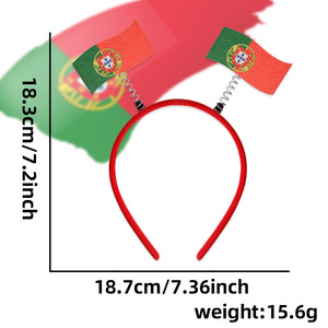 2026 China VS-<span class=keywords><strong>Canada</strong></span>-Mexico Fans Haarband met vlag en strik voor cheerleaders, gemaakt met semi-manuele semi-mechanische techniek - Product Image 6