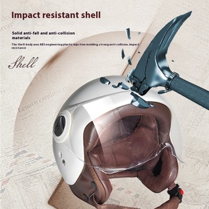 หมวกกันน็อคแบบครึ่งใบ Kuuvi DOT ECE 22.06 ได้รับการรับรองมาตรฐาน ผลิตจากวัสดุ ABS สำหรับยานยนต์ไฟฟ้าและรถจักรยานยนต์ ปลอดภัยทุกฤดู สภาพใหม่ - Product Image 5