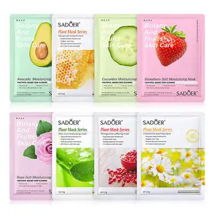 Mascarilla Facial Cosmética OEM Natural y Orgánica de Frutas <span class=keywords><strong>para</strong></span> el Cuidado de <span class=keywords><strong>la</strong></span> Piel, Mascarilla Coreana de Hoja con Vitamina C Hidratante <span class=keywords><strong>para</strong></span> Uso Facial - Product Image 1