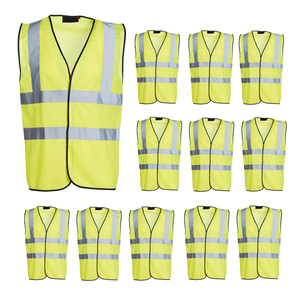 CITICITY High Viz Safety Vest Fluorescent Yellow Construction Warehouse Work Vest Jacket for Men - Product Image 1