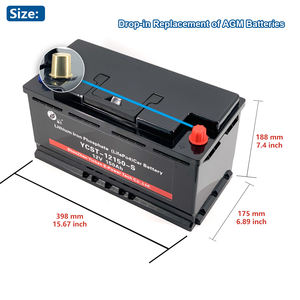 YCSTPOWER 12V 150Ah 리튬 배터리 자동차 시작 60038 CCA1400 LiFePO4 12.8V 150Ah 자동 배터리 추운 날씨에 사용 - Product Image 3