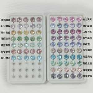 All'ingrosso di forma rotonda colorato placcatura di colore pietre speciali fuochi d'artificio taglio pietra di zirconi cubici sciolti - Product Image 6