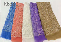 2024 haute qualité étincelle paillettes perlé blanc dentelle tissu broderie en gros africain dentelle tissus 5 Yards