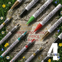 Marqueur de réparation pour monuments permanents, pointe oblique, 4 couleurs (noir, rouge, doré, vert), pour CD, métal, pierre, stèle