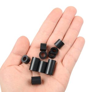Nylon ABS Round Electrical Outlet Spacers Non-Threaded <strong>for</strong> M6 <strong>Screws</strong> Black with Cutting Service - Product Image 5