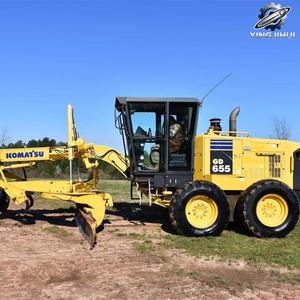 รถเกรดเดอร์มือสอง โคมัตสึ GD655 เกรดเดอร์ขนาดกลาง ผลิตในสหรัฐอเมริกา นำเข้าเครื่องจักรครบชุด เกรดเดอร์สำหรับงานหนัก 17 ตัน - Product Image 6