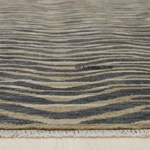 พรมอูชาคสีน้ำตาลลายเรขาคณิต ทอมือจากขนสัตว์ สำหรับห้องนอน ห้องนั่งเล่น ห้องรับประทานอาหาร พรมอูชาคสีพาสเทล - Product Image 3