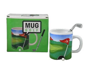 Vente en gros d'usine, tasse à café en céramique à impression bon marché, mug <span class=keywords><strong>de</strong></span> <span class=keywords><strong>golf</strong></span> 300 ml, couleur personnalisée <span class=keywords><strong>de</strong></span> luxe - Product Image 2