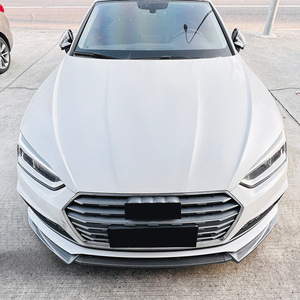 Audi A5 S5 F5 Front Lip Splitter Piano Black Carbon Fiber Texture ABS 2017-2020 Exterior Modification - Product Image 2