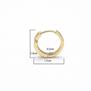 Cross <b>Huggie</b> <b>Earrings</b> Gold <b>Silver</b> Rose Gold Micro Set Zircon Party Fashion Jewelry - Product Image 5