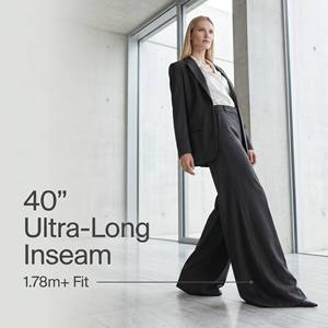 Pantaloni Palazzo a Gamba Larga Extra Lunga da Donna, con Lunghezza Interna di 40 Pollici, Ideali per Ufficio e Business, Personalizzabili per Donne Alte - Product Image 1