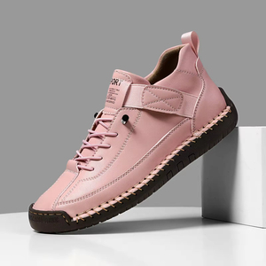 Zapatos de Caminar para Hombre con Costuras, Diseño Sólido para Exteriores, Resistentes al Desgaste, con Cordones y Cierre de Velcro - Product Image 3