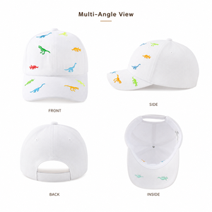 Gorra de Béisbol de Algodón para Niños, Bordado de Dinosaurios Coloridos, Gorra Ajustable para Niños Pequeños, Gorra Deportiva para Niños, Venta al Por Mayor - Product Image 5