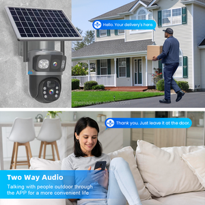 Eseecloud 3屏<span class=keywords><strong>2</strong></span>镜头4g无线太阳能电池板低功率PTZ摄像机4k闭路电视户外安全4g sim卡太阳能摄像机 - Product Image 4