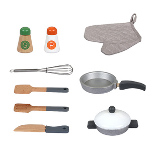 Jouets de cuisine, jeux de simulation pour enfants, série de cuisine DIY, ensemble de cuisine <span class=keywords><strong>en</strong></span> <span class=keywords><strong>bois</strong></span> avec réfrigérateur - Product Image 4