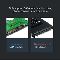 Custodia Esterna VONN USB 2.0 per Hard Disk HDD/SSD SATA da 2.5 Pollici in Plastica per PC Portatile