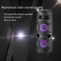 Altavoz de Karaoke Bluetooth con Micrófono, Altavoz para Fiestas al Aire Libre, Altavoz de Karaoke Dual de 8 Pulgadas con Micrófono y Bluetooth