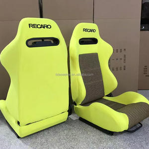Sedile Universale Giallo in Pelle Scamosciata Regolabile per Simulatore di Guida con Doppio Slider - Product Image 2