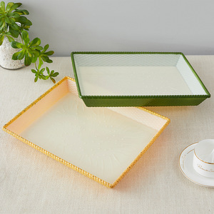 Bandeja de Servir Cuadrada Estilo Japonés, Color Verde y Amarillo Sólido, para Sushi, Frutas, Pasteles, Uso en Hoteles y Restaurantes - Product Image 4