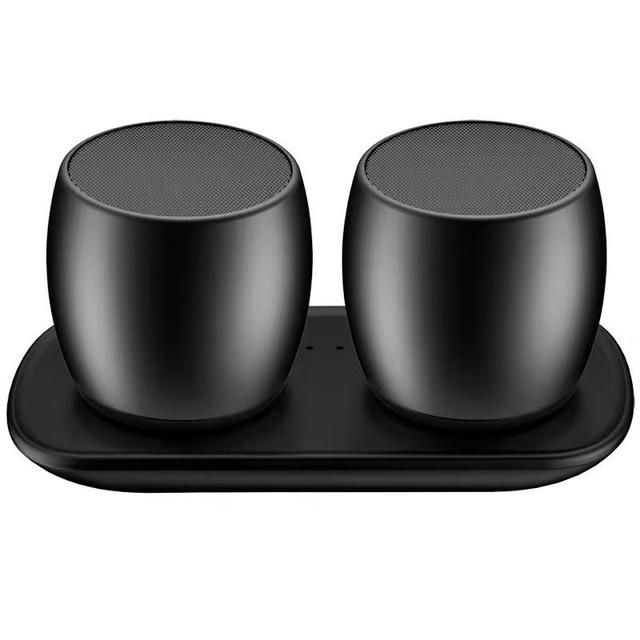 High Quality 3W 300mah Mini Dual Bluetooth Speaker with Wireless Charger