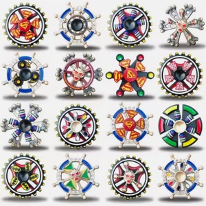 Spinner de Dedo con Diseño de Timón, Juguetes Antiestrés de Metal, Spinner de Doble Capa de Aleación de Zinc, Spinner de Mano Colorido - Product Image 2