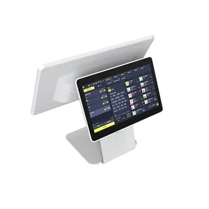 Odm Oem 15.6 "10.1" Klant Geeft Pos-Systeem Met Dubbel Scherm Weer, Allemaal In Één Android-Pos-Machine