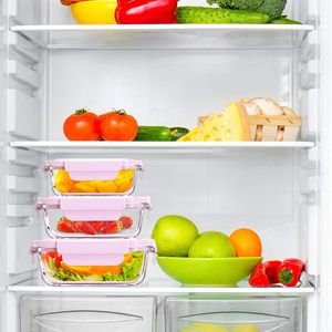 Pot de conservation alimentaire moderne en verre borosilicate de haute qualité, carré, compatible micro-ondes, sans BPA, écologique, avec couvercle à clapet - Idéal pour le camping - Product Image 6
