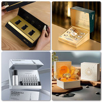 Boîte cadeau en carton haut de gamme personnalisée en forme de livre avec fermeture magnétique et doublure en éponge pour cosmétiques et soins de la peau, avec taille personnalisée