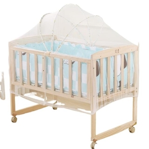 Mosquitera Moderna de Bambú y Madera para <span class=keywords><strong>Cuna</strong></span> de Bebé <span class=keywords><strong>con</strong></span> Repelente de Insectos 400TC, Personalizable para Uso en Verano, para Recién Nacidos - Product Image 4