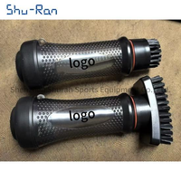 SHURAN Brosse de nettoyage pour clubs de golf, légère et durable en ABS+TPR, accessoire portable avec mousqueton rétractable