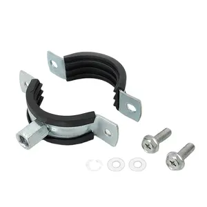 Rubberized Hanging Fixing Pipe Clamp Galvanized Epdm Rubber Lined Pipe Hangers And Supports