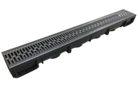 Drain de tranchée américain de conception moderne, kit de 5 drains en plastique noir