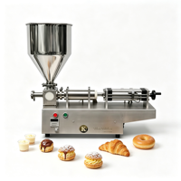 Machine de remplissage à piston en acier inoxydable pour crème pâtissière, beignets, croissants, crème anglaise, confiture, chocolat