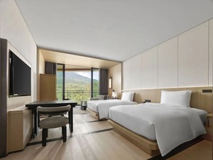 Ensemble de canapés en tissu en forme de L moderne avec coussins pour chambre d'hôtel et mobilier de hall, design contemporain, usage commercial - Product Image 5
