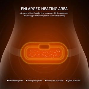 Nuevo alivia la tensión muscular Lumbar recargable señora calefacción cálido Abdominal Palace vibrador cinturón masajeador - Product Image 4