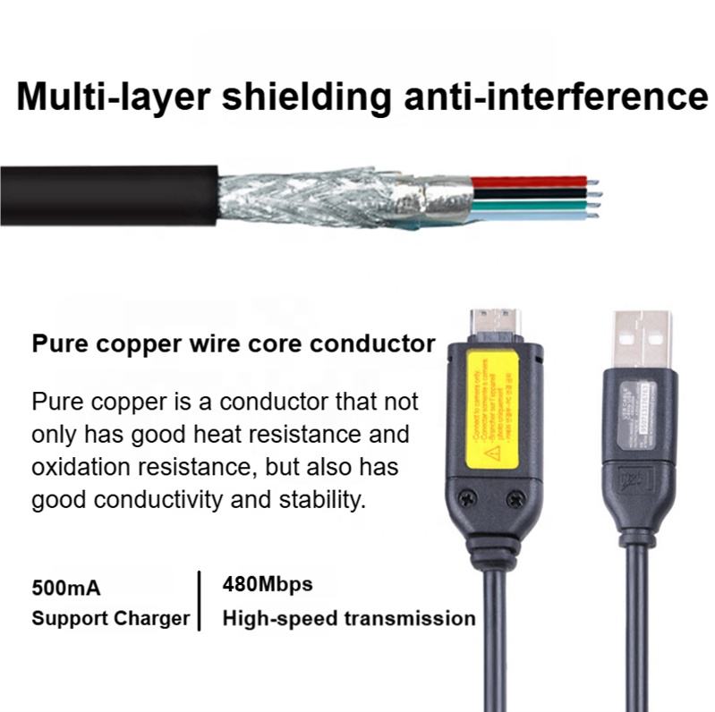 HongXing SUC-C7 USB 20 Pin Camera Data Cable Digital Camera USB Charging Cable Replacement for Samsung SUC-C3 PL170 PL200 PL210